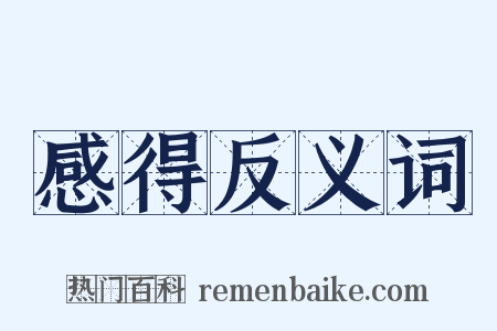 感得反义词是什么意思的图片
